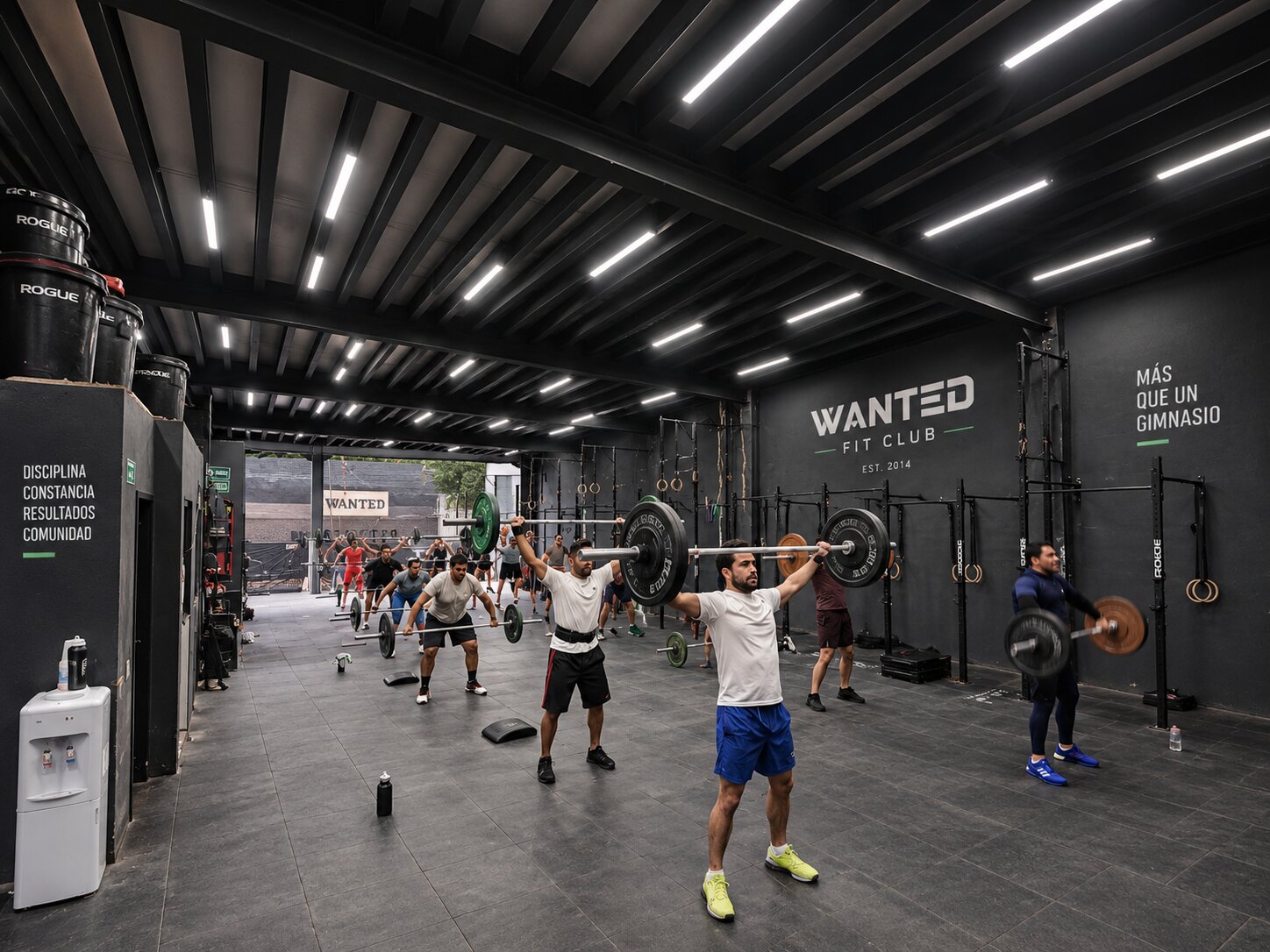 Miembros de WANTED Fit Club compartiendo después de una sesión de entrenamiento